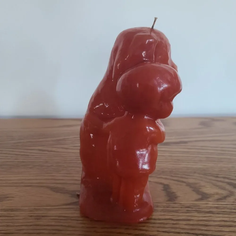 Vintage Novelty Wax Candle - BOY AND GIRL WITH DOG - Vintage Rare UNIQUE